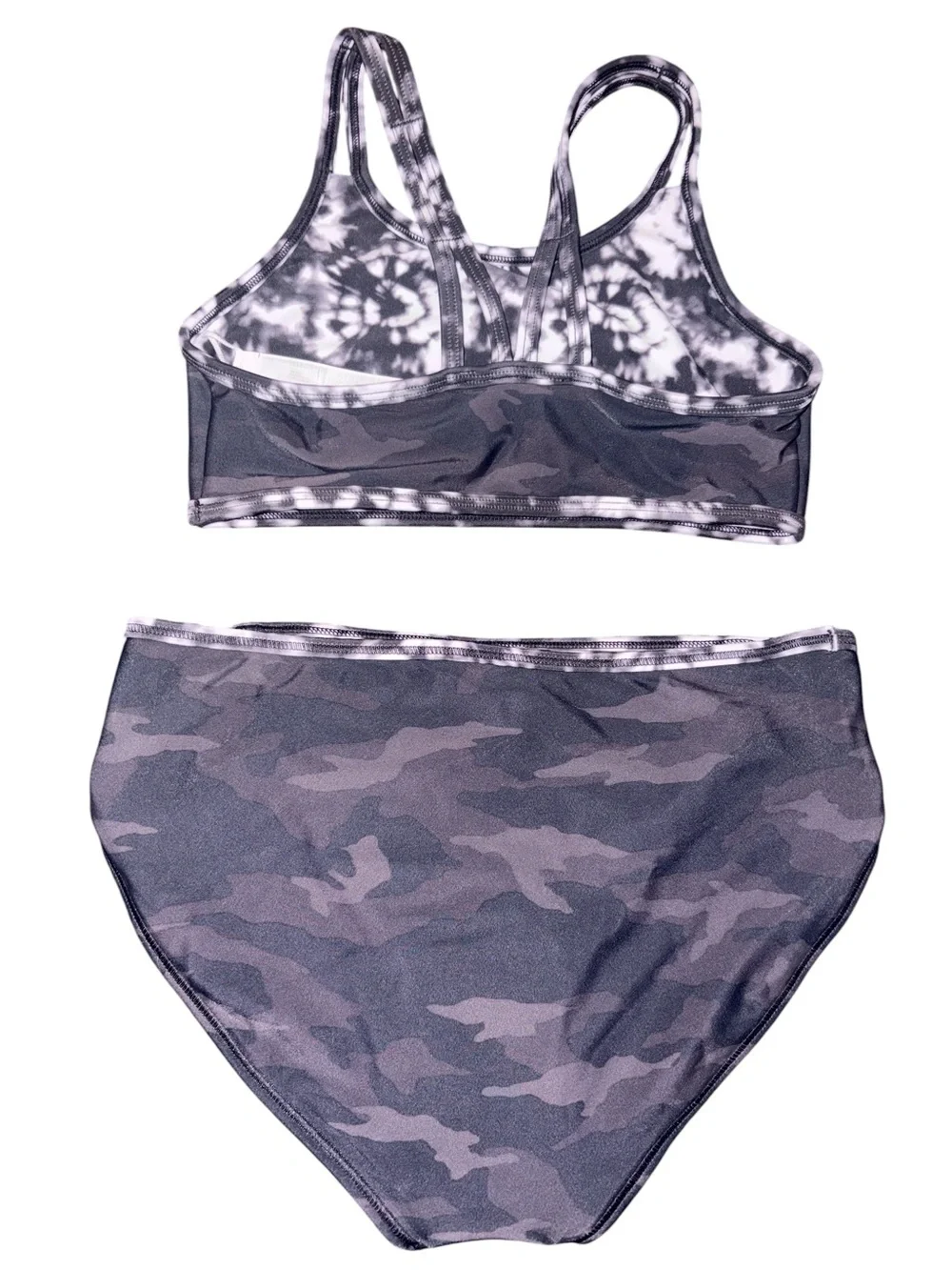 Athleta Girl Camo Tie Dye Reversible Bikini Set